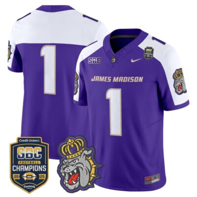 James Madison Dukes 2025 SBC Champions Vapor Limited Jersey - Purple Alternate / #1 Team