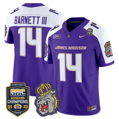 James Madison Dukes 2025 SBC Champions Vapor Limited Jersey - Purple Alternate / Alonza Barnett III