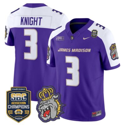 James Madison Dukes 2025 SBC Champions Vapor Limited Jersey - Purple Alternate / Wayne Knight