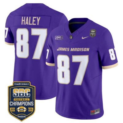 James Madison Dukes 2025 SBC Champions Vapor Limited Jersey - Purple / Charles Haley
