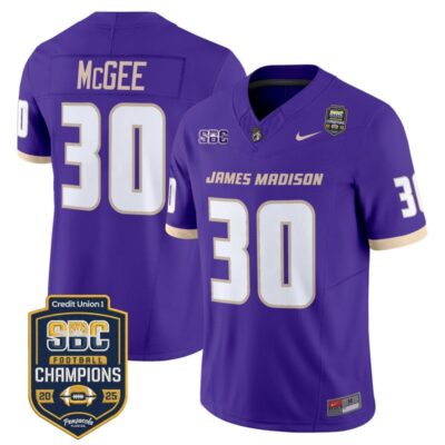 James Madison Dukes 2025 SBC Champions Vapor Limited Jersey - Purple / Scotty McGee
