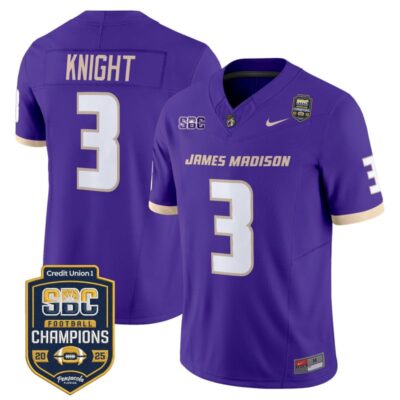 James Madison Dukes 2025 SBC Champions Vapor Limited Jersey - Purple / Wayne Knight