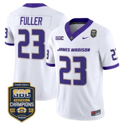 James Madison Dukes 2025 SBC Champions Vapor Limited Jersey - White / Jordan Fuller