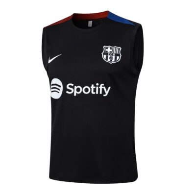 Alternative view of Jersey Tank Top Short Barca 2024 2025 Black Soccer Training Suit