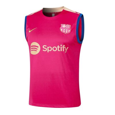 Alternative view of Jersey Tank Top Short Barca 2024 2025 Pink Soccer Training Suit