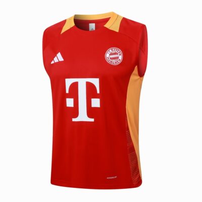 Alternative view of Jersey Tank Top Short Bayern Munich 2024 2025 Light Red Soccer Training Suit