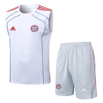 Jersey Tank Top Short Bayern Munich 2025 2026 White Soccer Training Suit
