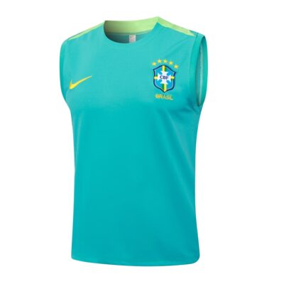 Alternative view of Jersey Tank Top Short Brazil 2024 2025 Green Soccer Training Suit