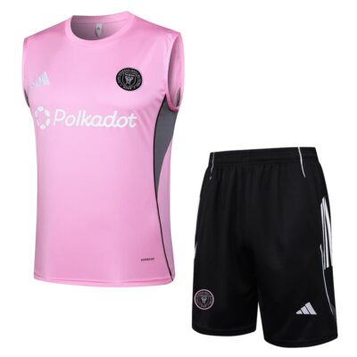 Jersey Tank Top Short Inter Miami 2025 2026 Light Pink Soccer Training Suit