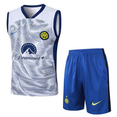 Jersey Tank Top Short Inter Milan 2024 2025 White Soccer Training Suit