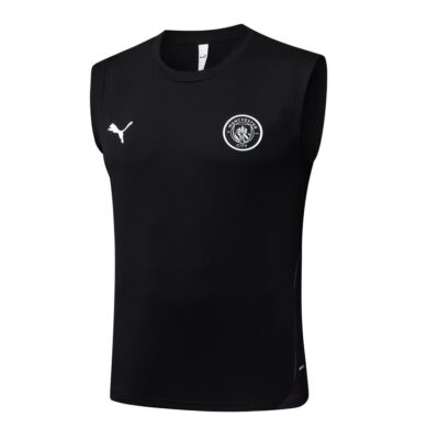 Alternative view of Jersey Tank Top Short Manchester City 2025 2026 Dark Black Soccer Training Suit