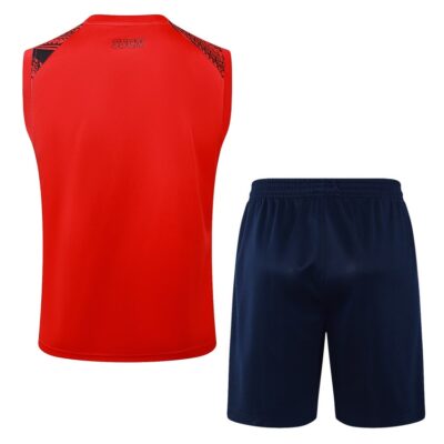 Jersey Tank Top Short Naples 2024 2025 Light Red Soccer Training Suit - Image 3