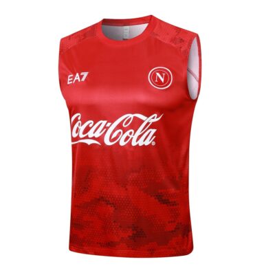 Alternative view of Jersey Tank Top Short Naples 2024 2025 Red Soccer Training Suit