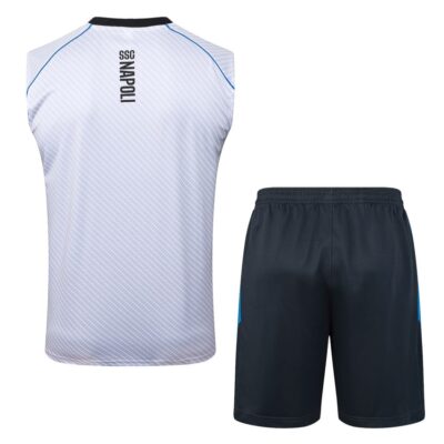 Jersey Tank Top Short Naples 2025 2026 White Soccer Training Suit - Image 4