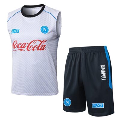 Jersey Tank Top Short Naples 2025 2026 White Soccer Training Suit