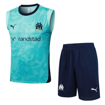 Jersey Tank Top Short Olympique de Marseille 2025 2026 Green Soccer Training Suit
