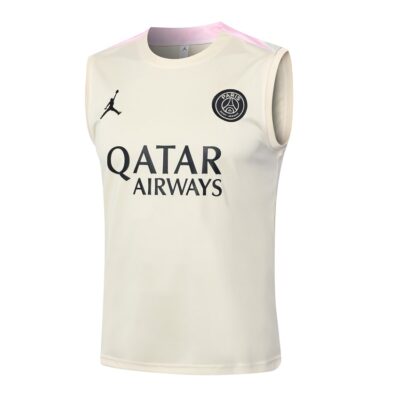 Alternative view of Jersey Tank Top Short PSG 2024 2025 Beige Soccer Training Suit