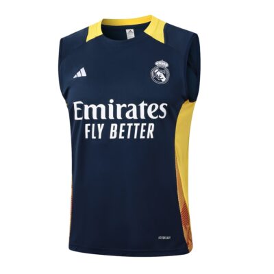Alternative view of Jersey Tank Top Short Real Madrid 2024 2025 Blue Yellow Soccer Training Suit