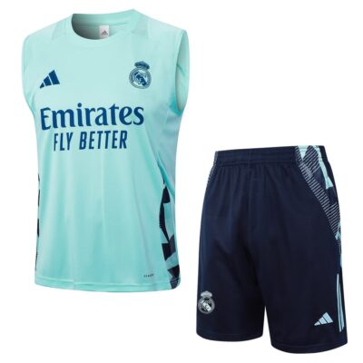 Jersey Tank Top Short Real Madrid 2024 2025 Green Soccer Training Suit
