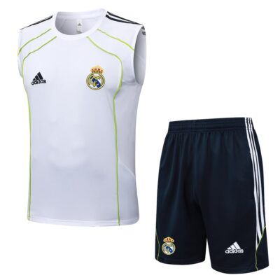 Jersey Tank Top Short Real Madrid 2025 2026 White Soccer Training Suit