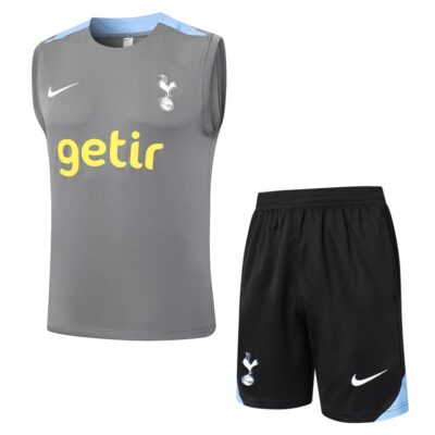 Jersey Tank Top Short Tottenham 2024 2025 Gray Soccer Training Suit
