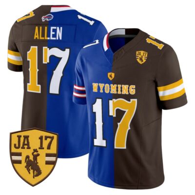 Josh Allen Wyoming Cowboys 'Retro Edition' Vapor Limited Jersey - JA 17 Patch - Split