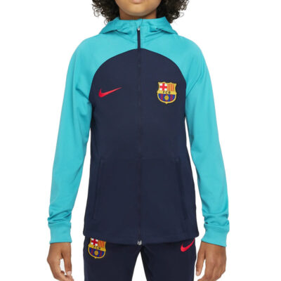 Alternative view of Kids Fc Barcelona Hooded Presentation Soccer Tracksuit 2022/23