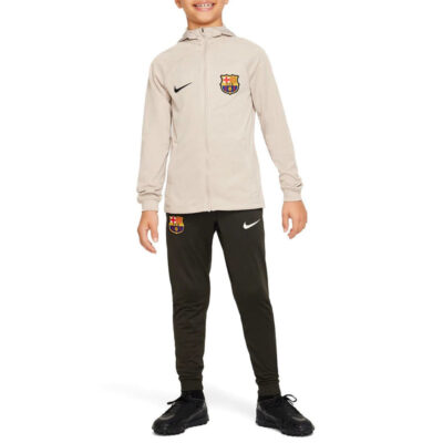 Kids Fc Barcelona Hooded Presentation Soccer Tracksuit 2023/24