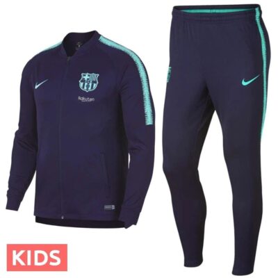 Kids Fc Barcelona Purple Training Presentation Soccer Tracksuit 2018/19