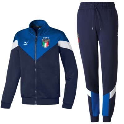 Kids Italy Navy Iconic Fans Presentation Soccer Tracksuit 2020