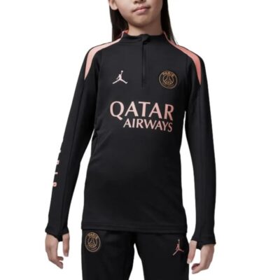 Kids Jordan X PSG Black UCL Training Technical Tracksuit 2024/25