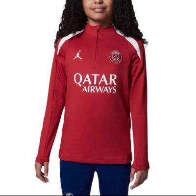 Kids Jordan X PSG Red Training Technical Tracksuit 2025