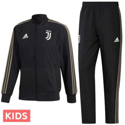 Kids Juventus Black Presentation Soccer Tracksuit 2018/19