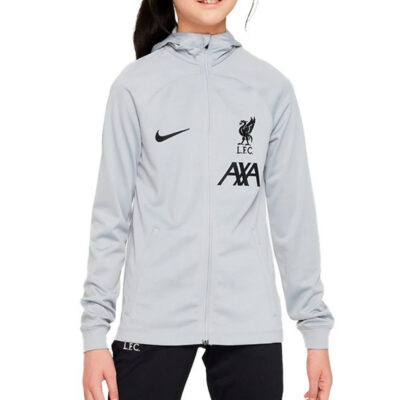 Kids Liverpool Hooded Presentation Soccer Tracksuit 2023/24