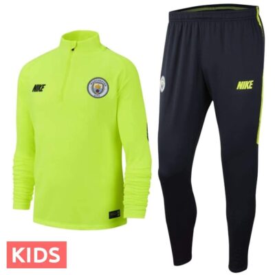 Kids Manchester City Fluo Training Technical Soccer Tracksuit 2019
