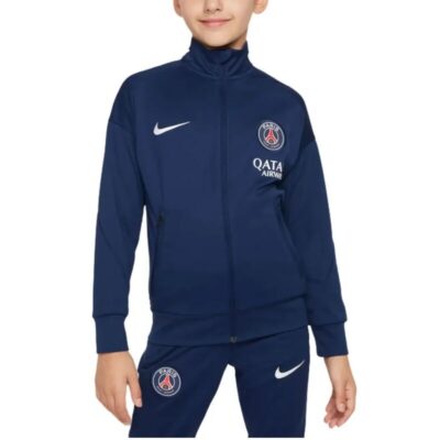 Kids PSG Navy Blue Fanwear Presentation Tracksuit 2025/26