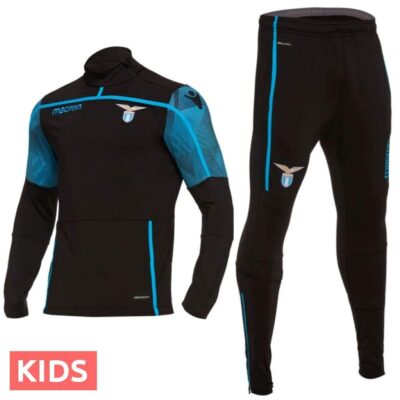 Kids Ss Lazio Black Training Technical Soccer Tracksuit 2018/19