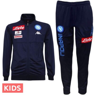 Kids Ssc Napoli Navy Training Soccer Tracksuit 2017/18
