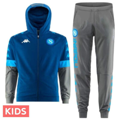 Alternative view of Kids Ssc Napoli UCL Hooded Presentation Soccer Tracksuit 2019/20