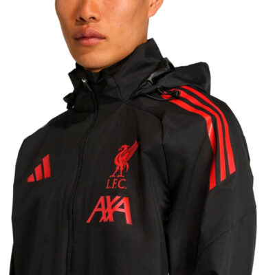 Liverpool Fc Black Training Rain Jacket 2025/26 - Image 3