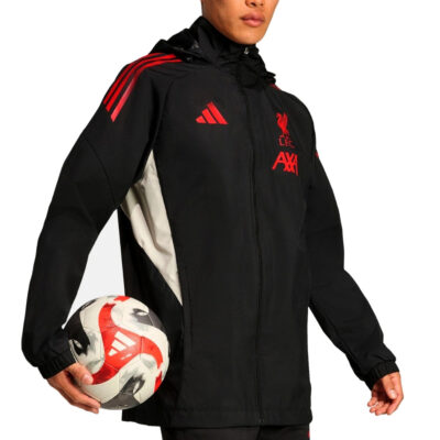 Liverpool Fc Black Training Rain Jacket 2025/26