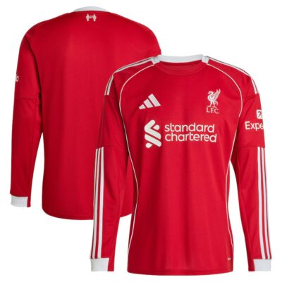 Liverpool Home Jersey 2025-2026 Long Sleeve - Image 3