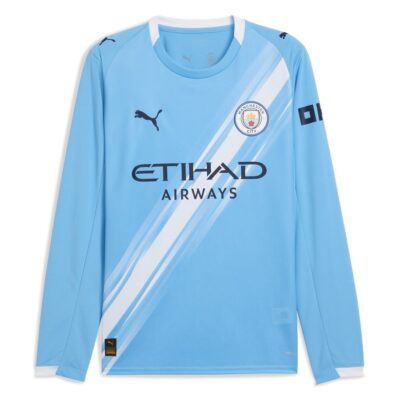 Manchester City Home Jersey 2025-2026 Long Sleeve