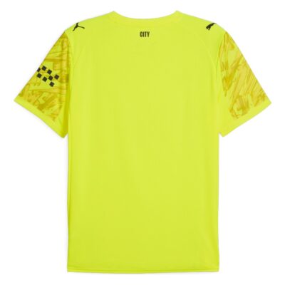 Alternative view of Manchester City Home Shirt 2025-2026 Yellow Goalkeeper