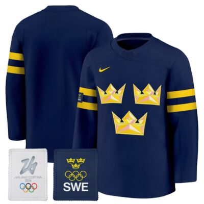 Men's 2026 Sweden Olympic Premium Jersey - Navy / Team