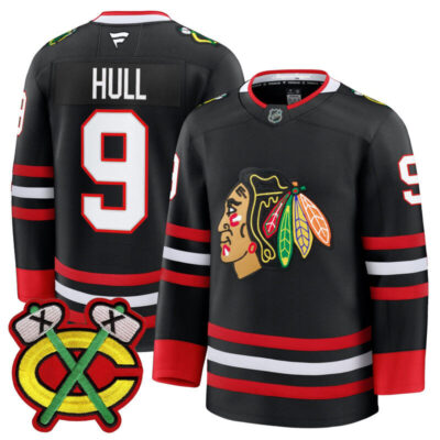 Men's Chicago Blackhawks 2025/26 Premium Jersey - Black / Bobby Hull