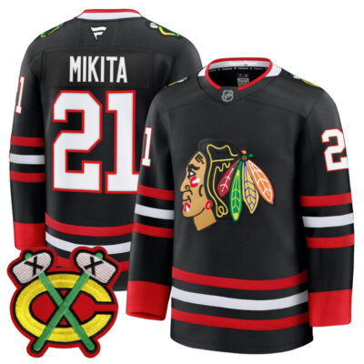 Men's Chicago Blackhawks 2025/26 Premium Jersey - Black / Stan Mikita