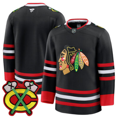 Men's Chicago Blackhawks 2025/26 Premium Jersey - Black / Team