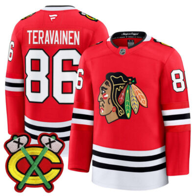 Men's Chicago Blackhawks 2025/26 Premium Jersey - Red / Teuvo Teravainen
