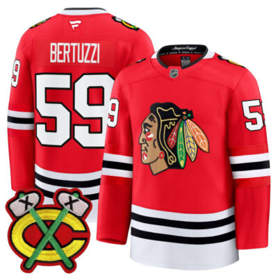 Men's Chicago Blackhawks 2025/26 Premium Jersey - Red / Tyler Bertuzzi